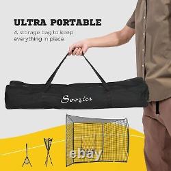 Soozier Softball and Baseball Net Set with Tee Caddy & Portable Carry Bag