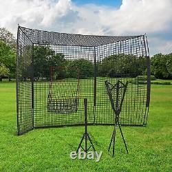 Soozier Softball and Baseball Net Set with Tee Caddy & Portable Carry Bag