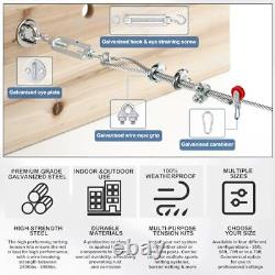 Tandefio Batting Cage Netting Wire Tension Kit Cable Kit Batting Cage 55 ft