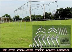 Trapezoid Batting Cage Frame Kit 12' x 12' x 55' Heavy Duty Baseball/Softball