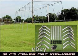 Trapezoid Batting Cage Frame Kit 12' x 14' x 70' Heavy Duty Baseball/Softball