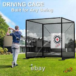 YUNIC Steel Metal Golf Driving Cage 10ft x 10ft x 10ft (Slightly Used)